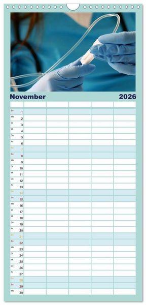 Produktbild: Familienplaner 2026 - Im Dienst der Gesundheit - Krankenpflege mit 5 Spalten (Wandkalender, 21 x 45 cm) CALVENDO