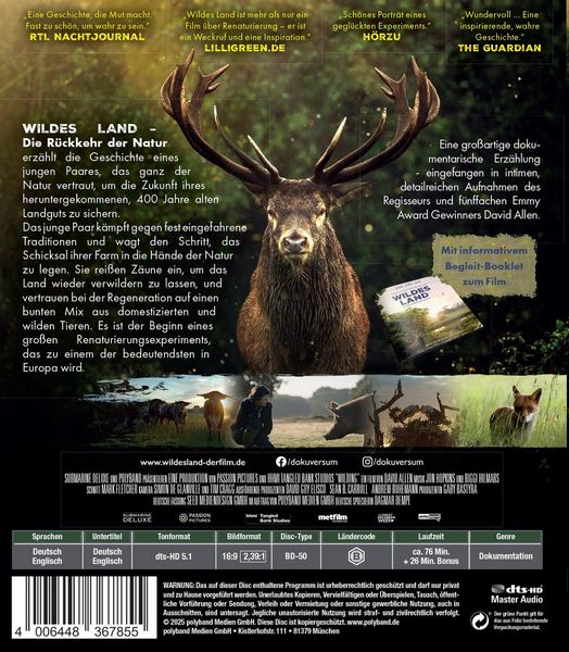 Produktbild: WILDES LAND - Die R&uuml;ckehr der Natur