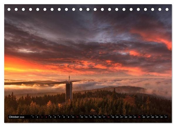 Produktbild: Lichtstimmungen Th&uuml;ringen - Eine Reise von Morgens bis Abends (Tischkalender 2026 DIN A5 quer), CALVENDO Monatskalender