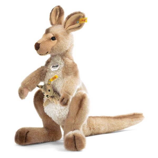 Produktbild: Steiff 064623 - Kango K&auml;nguru mit Baby, stehend, beige, Webpelz, 40 cm