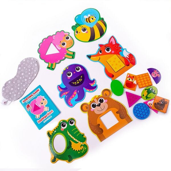 Produktbild: Lernspiel Sortierspiel mit Holzfiguren. Tiere RW4204