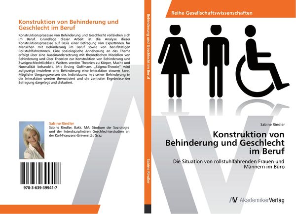 Konstruktion von Behinderung und Geschlecht im Beruf, Taschenbuch von Sabine Rindler, AV Akademikerverlag, 9783639399417