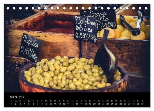Produktbild: Erlebnis der Sinne - Franz&ouml;sischer Markt auf Korsika (Tischkalender 2026 DIN A5 quer), CALVENDO Monatskalender