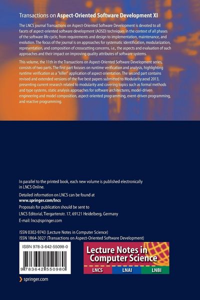 Produktbild: Transactions on Aspect-Oriented Software Development XI