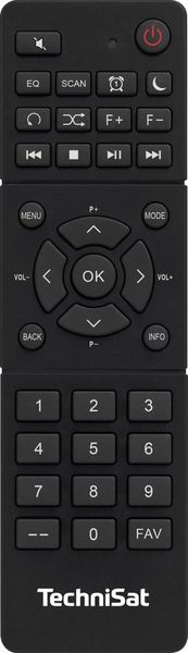 Produktbild: TechniSat DIGITRADIO 10 C Tischradio DAB+, UKW Bluetooth&reg; Inkl. Fernbedienung, Weckfunktion Schwarz/Silber