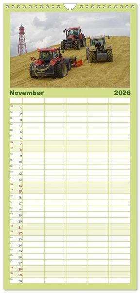 Produktbild: Familienplaner 2026 - Landwirtschaft - Maschinen im Einsatz mit 5 Spalten (Wandkalender, 21 x 45 cm) CALVENDO