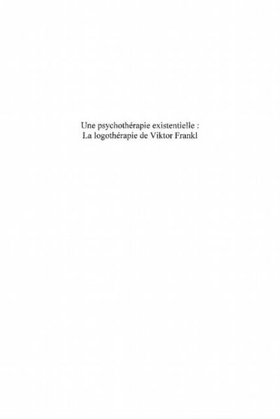 Produktbild: Une psychotherapie existentielle
