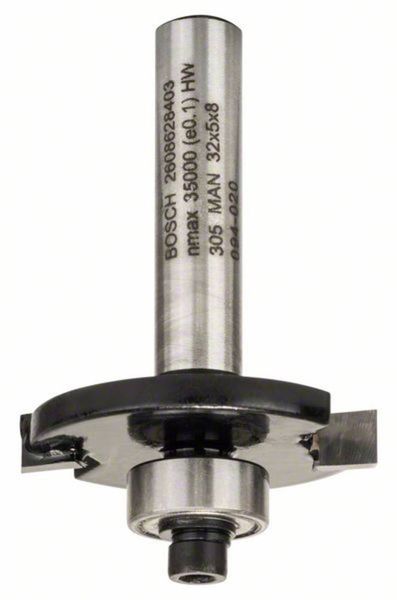 Bosch Accessories 2608628403 Nutfräser Hartmetall Länge 51 mm Produktabmessung, Ø 32 mm Schaftdurchmesser 8 mm