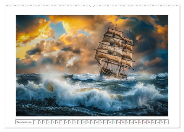 Produktbild: Wind und Wogen (hochwertiger Premium Wandkalender 2026 DIN A2 quer), Kunstdruck in Hochglanz