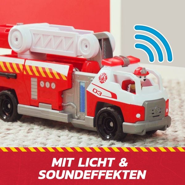 Produktbild: PAW Patrol Fire Rescue - Marshalls Deluxe Feuerwehr-Truck, 50 cm lang, mit Marshall Hundefigur