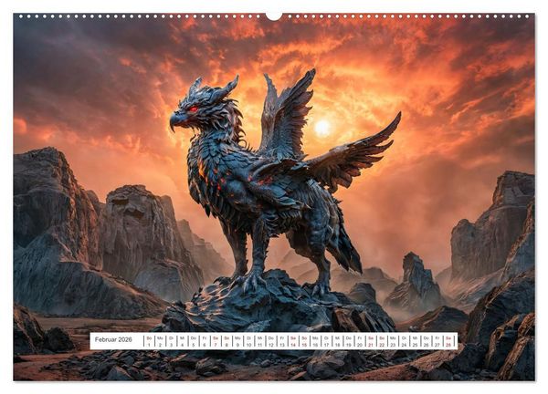 Produktbild: Legenden und Mythen - Legend&auml;re Tiere (hochwertiger Premium Wandkalender 2026 DIN A2 quer), Kunstdruck in Hochglanz