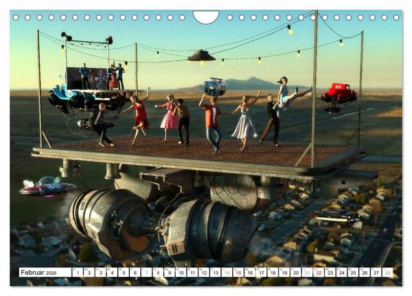 Produktbild: 50s Future - Retro SciFi (Wandkalender 2026 DIN A4 quer), CALVENDO Monatskalender