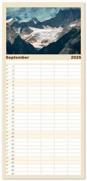Produktbild: Familienplaner 2026 - Georgien - Neuzeit-Chroniken mit 5 Spalten (Wandkalender, 21 x 45 cm) CALVENDO