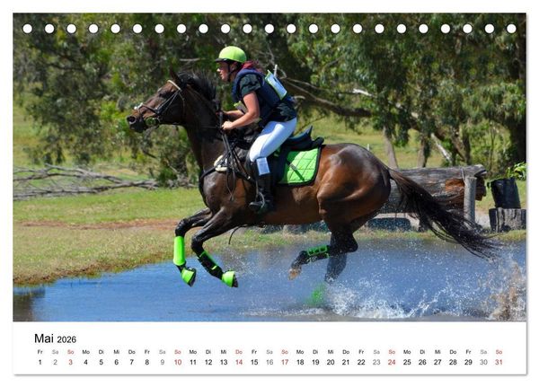 Produktbild: Eventing - Der ultimative Reitsport (Tischkalender 2026 DIN A5 quer), CALVENDO Monatskalender