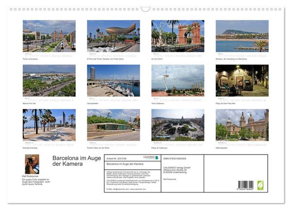 Produktbild: Barcelona im Auge der Kamera (Wandkalender 2026 DIN A2 quer), CALVENDO Monatskalender
