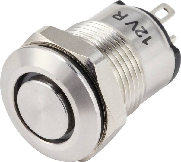 Produktbild: TRU COMPONENTS TC-14378460 Druckschalter 36 V/AC, 36 V/DC 2 A 1 x Aus/Ein rastend Rot (&Oslash; x L) 14 mm x 24 mm IP65 1 St.