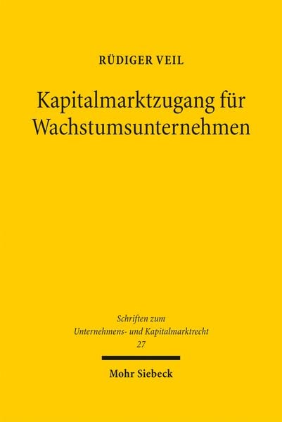 Produktbild: Kapitalmarktzugang f&uuml;r Wachstumsunternehmen
