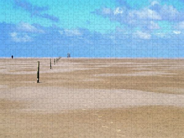 Produktbild: CALVENDO Puzzle Wege im Sand - Westerhever Nordsee | 1000 Teile Lege-Gr&ouml;&szlig;e 64x48cm Foto-Puzzle f&uuml;r gl&uuml;ckliche Stunden