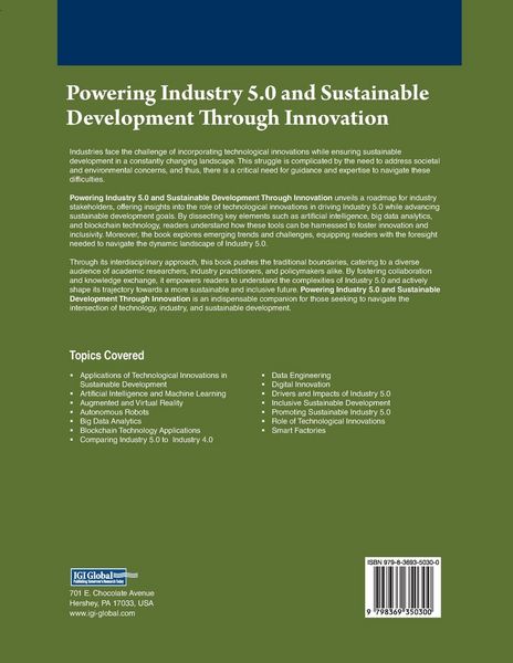 Produktbild: Powering Industry 5.0 and Sustainable Development Through Innovation
