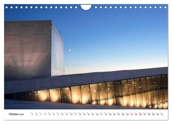 Produktbild: Opera Oslo (Wandkalender 2026 DIN A4 quer), CALVENDO Monatskalender