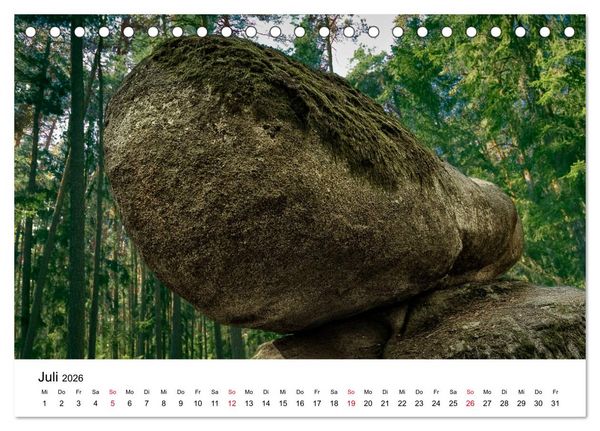 Produktbild: Granitwelten im Waldviertel (Tischkalender 2026 DIN A5 quer), CALVENDO Monatskalender