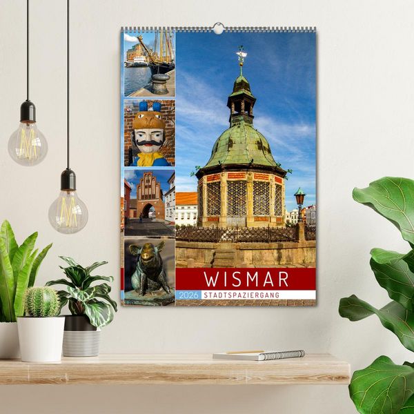 Produktbild: Wismar - Stadtspaziergang (Wandkalender 2026 DIN A2 hoch), CALVENDO Monatskalender
