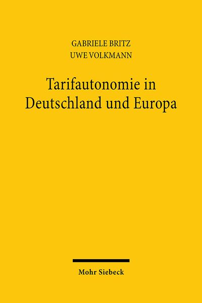 Produktbild: Tarifautonomie in Deutschland und Europa