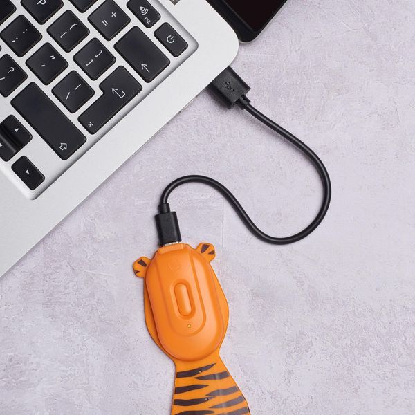 Produktbild: Flexilight Pals RC (Tiger) - wiederaufladbares Leselicht - 2 in 1 Leselampe & Lesezeichen - LED Leselicht - Geschenk für Leser, Buchliebhaber - Deutsc