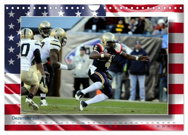 Produktbild: American Football - Kickoff (Wandkalender 2026 DIN A4 quer), CALVENDO Monatskalender