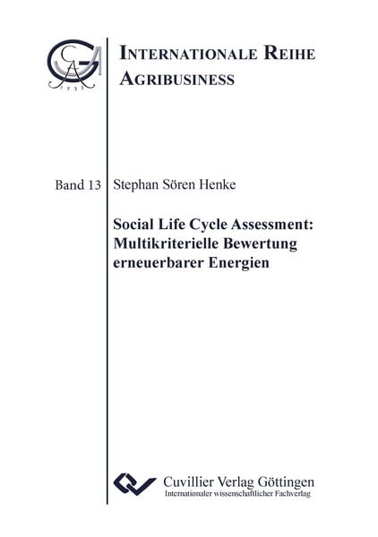 Produktbild: Social Life Cycle Assessment