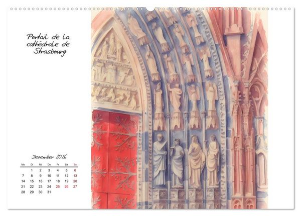 Produktbild: Zauberhafte Motive aus dem Elsass (Wandkalender 2026 DIN A2 quer), CALVENDO Monatskalender