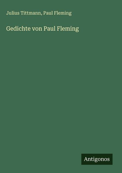 Produktbild: Gedichte von Paul Fleming