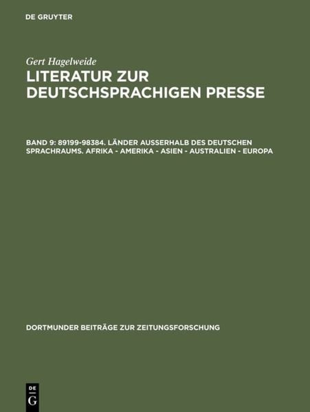 Produktbild: 89199&ndash;98384. L&auml;nder au&szlig;erhalb des deutschen Sprachraums. Afrika - Amerika - Asien - Australien - Europa