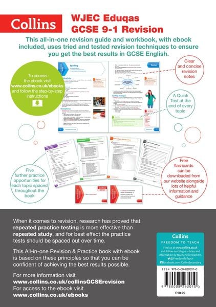 Produktbild: WJEC Eduqas GCSE 9-1 English Language and Literature All-in-One Complete Revision and Practice