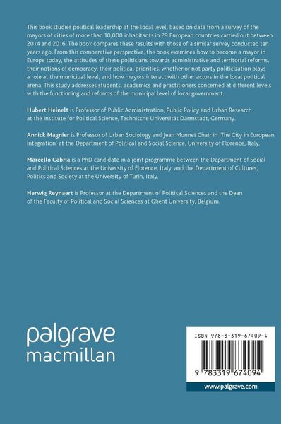 Produktbild: Political Leaders and Changing Local Democracy