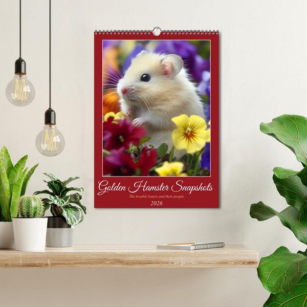 Produktbild: Golden Hamster Snapshots (Wall Calendar 2026 DIN A3 portrait), CALVENDO 12 Month Wall Calendar