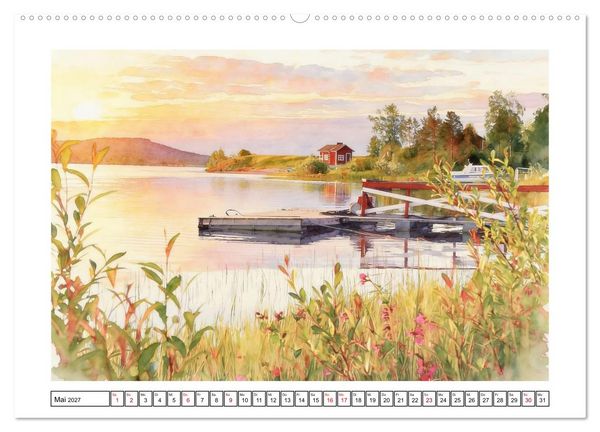 Produktbild: Finnland - Naturparadies (hochwertiger Premium Wandkalender 2027 DIN A2 quer), Kunstdruck in Hochglanz