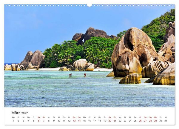 Produktbild: Traumstr&auml;nde der Seychellen (Wandkalender 2027 DIN A2 quer), CALVENDO Monatskalender