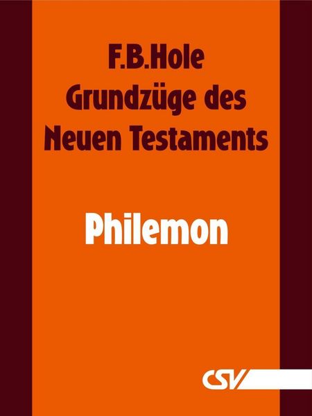 Produktbild: Grundz&uuml;ge des Neuen Testaments - Philemon