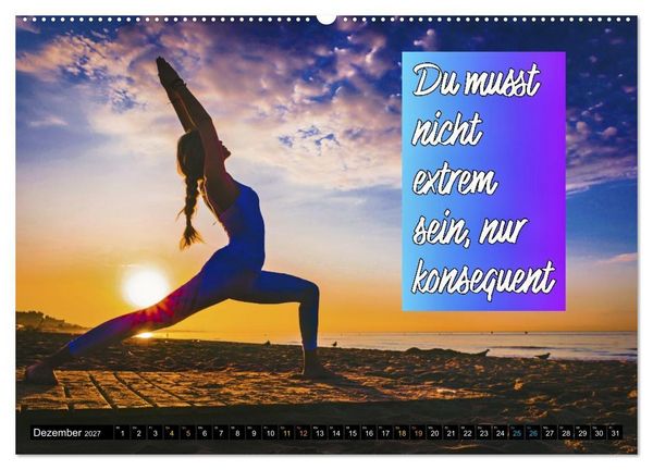 Produktbild: St&auml;rker als gestern &ndash; Sportliche Motivation in Bildern und Spr&uuml;chen (hochwertiger Premium Wandkalender 2027 DIN A2 quer), Kunstdruck in Hochglanz