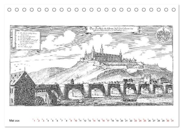 Produktbild: W&uuml;rzburg in alten Bildern (Tischkalender 2026 DIN A5 quer), CALVENDO Monatskalender