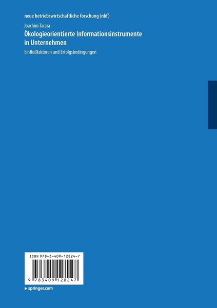 Produktbild: &Ouml;kologieorientierte Informationsinstrumente in Unternehmen