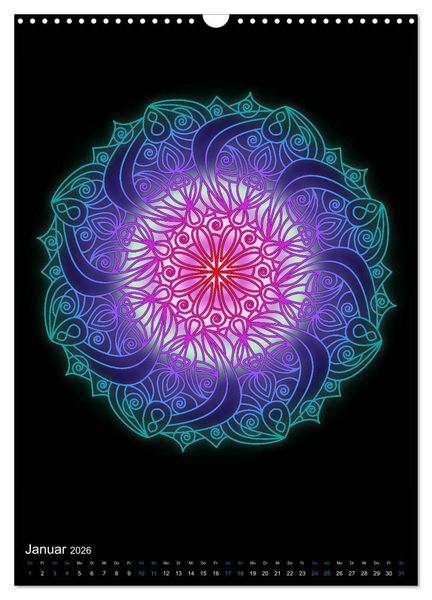 Produktbild: Mandala-Kalender 2026 (Wandkalender 2026 DIN A3 hoch), CALVENDO Monatskalender