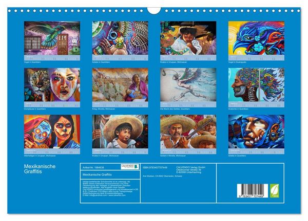 Produktbild: Mexikanische Graffitis (Wandkalender 2026 DIN A3 quer), CALVENDO Monatskalender