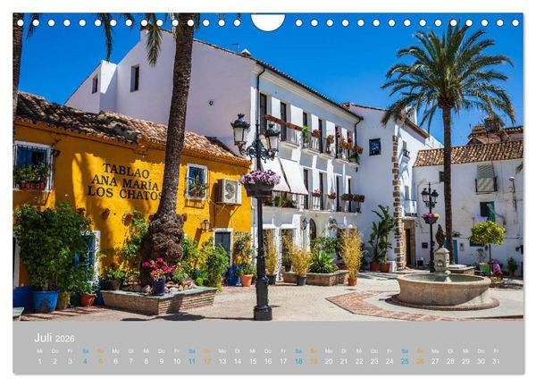 Produktbild: Marbella - andalusische Mittelmeerk&uuml;ste (Wandkalender 2026 DIN A4 quer), CALVENDO Monatskalender