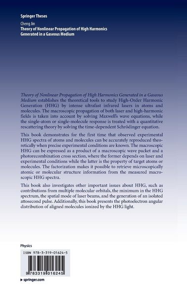 Produktbild: Theory of Nonlinear Propagation of High Harmonics Generated in a Gaseous Medium