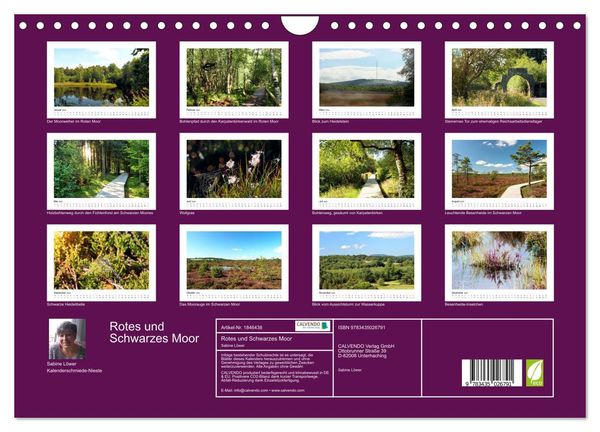 Rotes und Schwarzes Moor (Wandkalender 2025 DIN A4 quer), CALVENDO Monatskalender