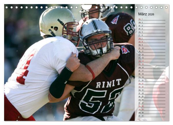 Produktbild: American Football - Touchdown (Wandkalender 2026 DIN A4 quer), CALVENDO Monatskalender