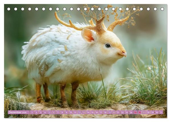 Produktbild: Humorvolle tierische Sch&ouml;pfungen - Hybridtiere (Tischkalender 2026 DIN A5 quer), CALVENDO Monatskalender