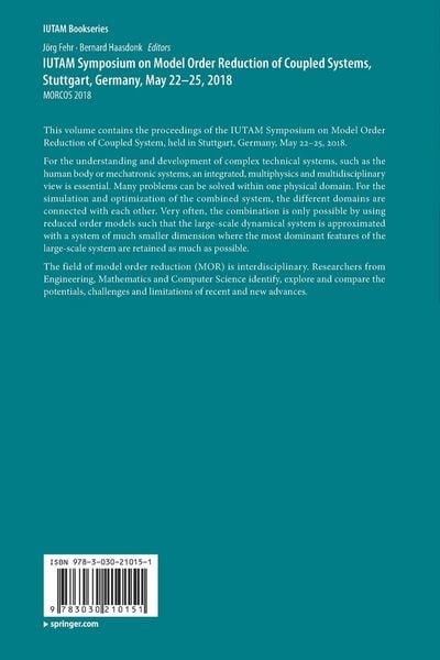 Produktbild: IUTAM Symposium on Model Order Reduction of Coupled Systems, Stuttgart, Germany, May 22&ndash;25, 2018